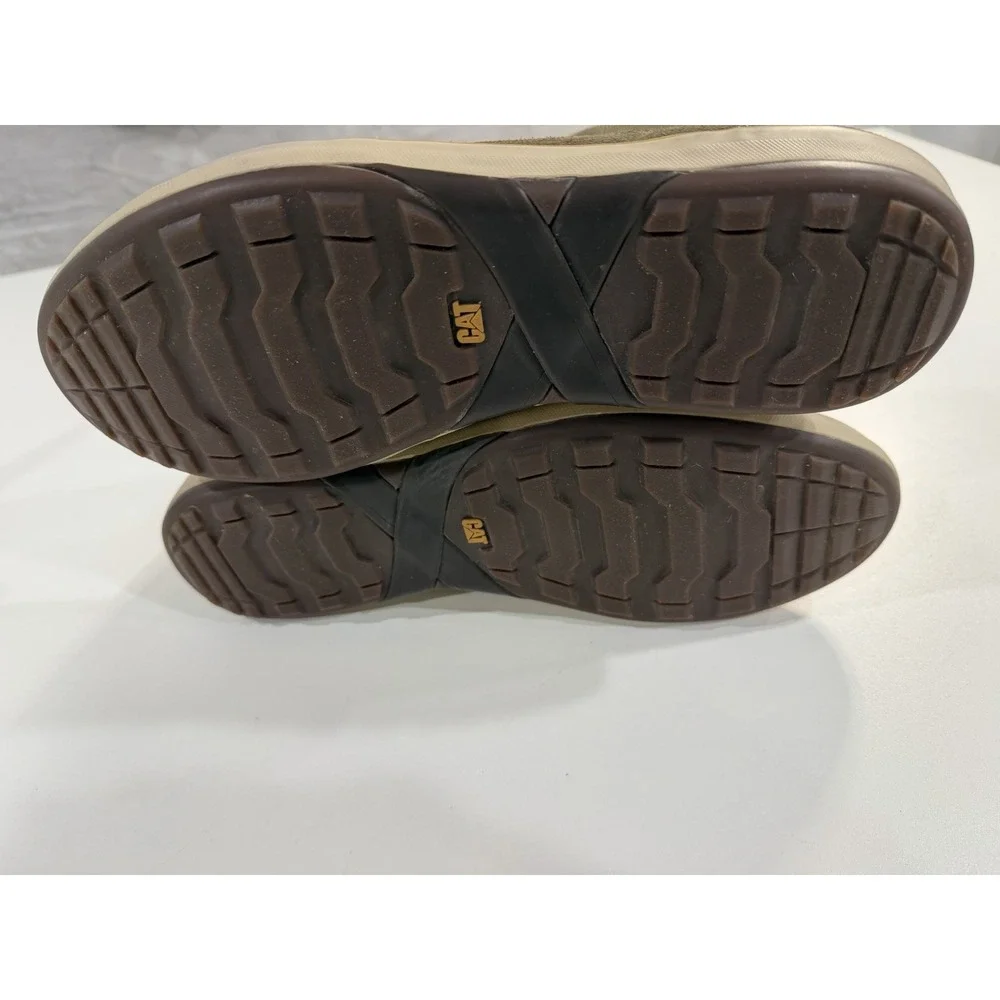 CAT Caterpillar Woodward Mid Mens 11 Olive Green Canvas Casual Shoes Sneaker